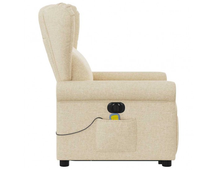 Sonata H Електрически изправящ масажен реклайнер стол кремав текстил