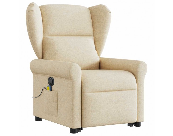 Sonata H Електрически изправящ масажен реклайнер стол кремав текстил