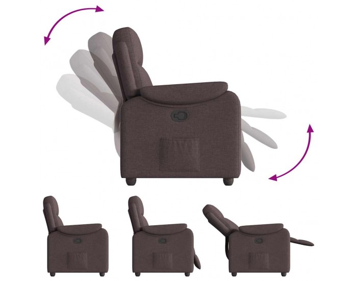 Sonata H Наклоняем стол, тъмнокафяв, текстил