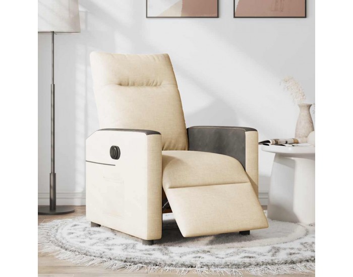 Sonata H Електрически стол реклайнер , кремав, текстил