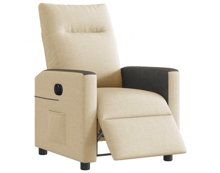 Sonata H Електрически стол реклайнер , кремав, текстил