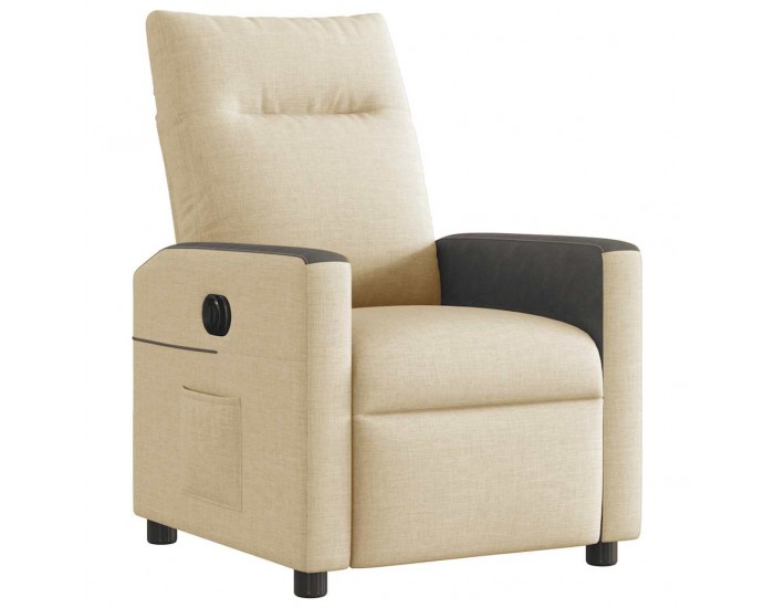 Sonata H Електрически стол реклайнер , кремав, текстил