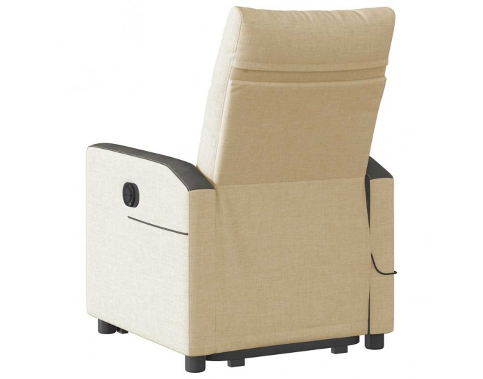 Sonata H Изправящ масажен реклайнер стол, кремав, текстил