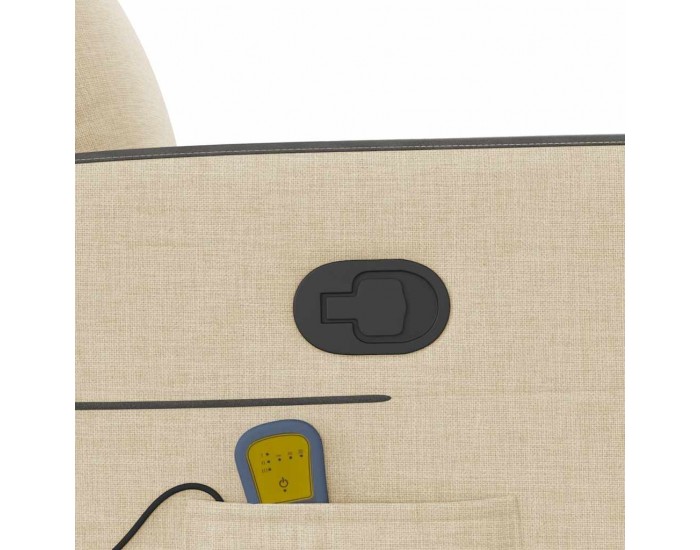 Sonata H Изправящ масажен реклайнер стол, кремав, текстил