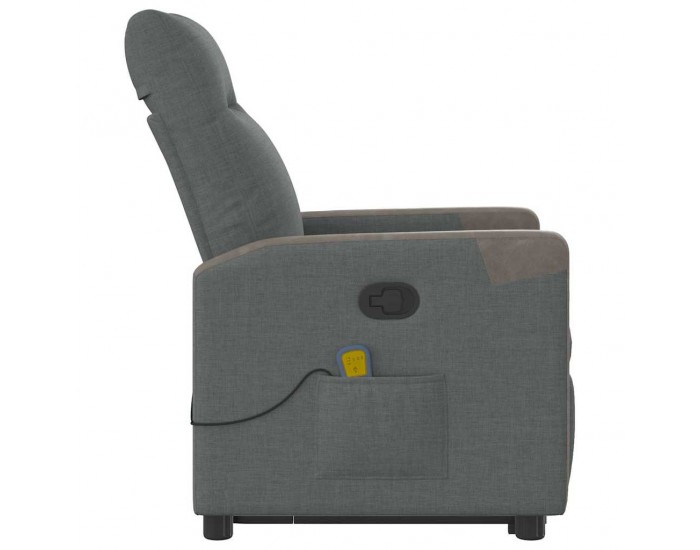 Sonata H Изправящ масажен реклайнер стол,тъмносив, текстил