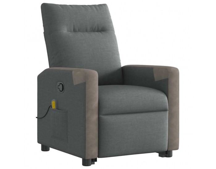 Sonata H Изправящ масажен реклайнер стол,тъмносив, текстил