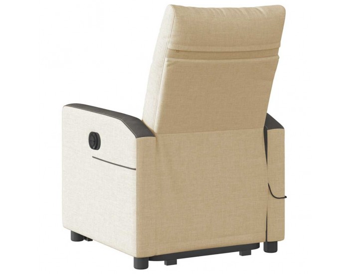 Sonata H Електрически изправящ масажен реклайнер стол кремав текстил