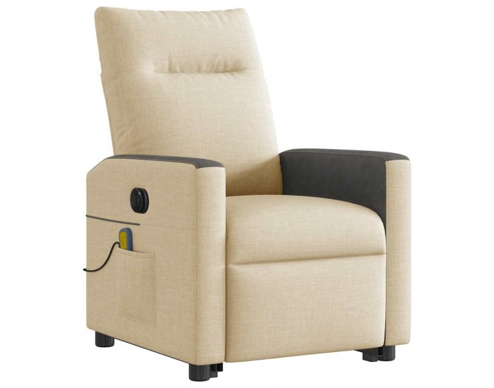 Sonata H Електрически изправящ масажен реклайнер стол кремав текстил