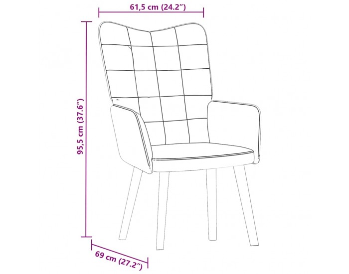 Sonata H Релакс стол, тъмносив, кадифе