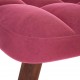 Sonata H Релакс стол с табуретка, виненочервен, кадифе