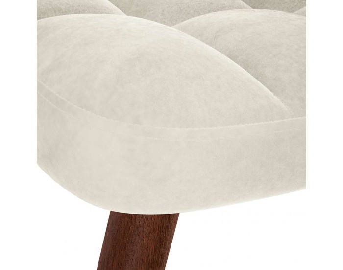 Sonata H Релаксиращ стол с табуретка Cream Velvet