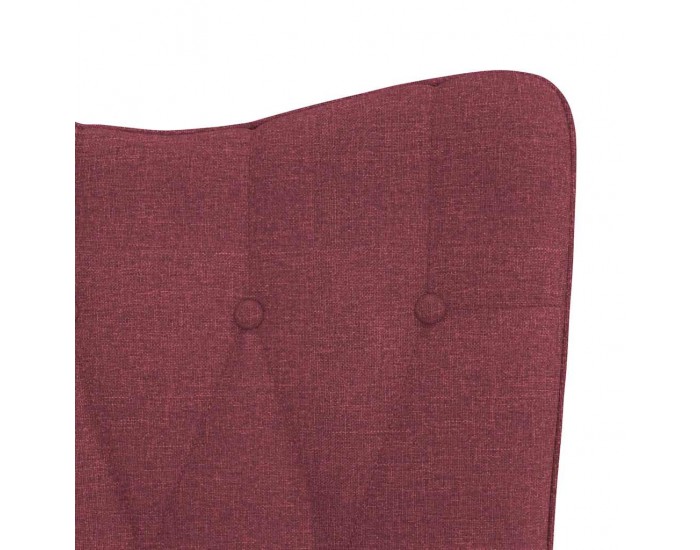 Sonata H Релаксиращ стол с табуретка, виненочервен, плат