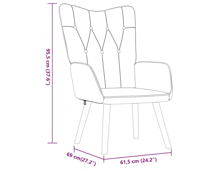Sonata H Релаксиращ стол с табуретка, виненочервен, плат