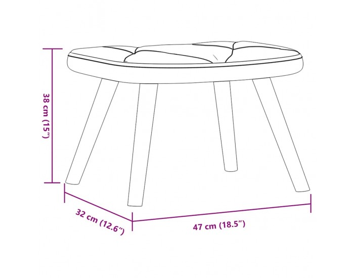 Sonata H Релаксиращ стол с табуретка, виненочервен, плат