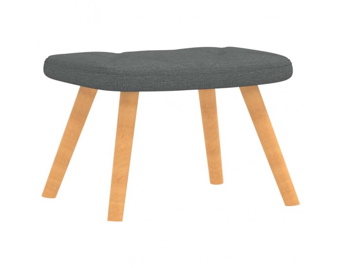 Sonata H Релаксиращ стол с табуретка, тъмносив, плат