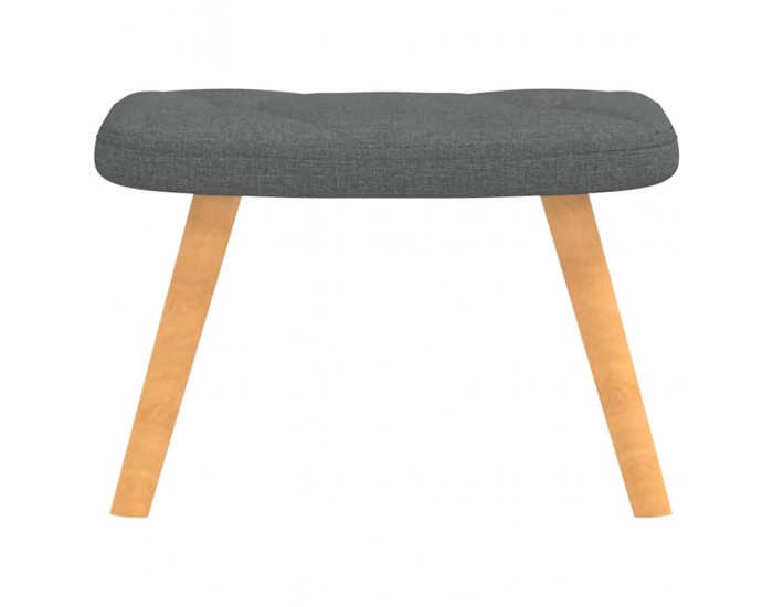 Sonata H Релаксиращ стол с табуретка, тъмносив, плат