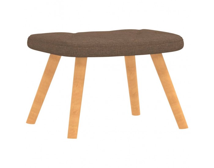 Sonata H Релаксиращ стол с табуретка, кафяв, плат