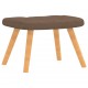Sonata H Релаксиращ стол с табуретка, кафяв, плат
