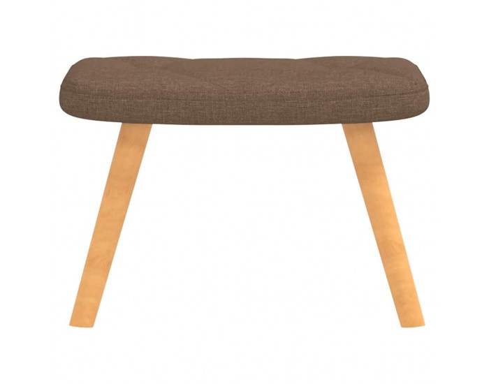 Sonata H Релаксиращ стол с табуретка, кафяв, плат