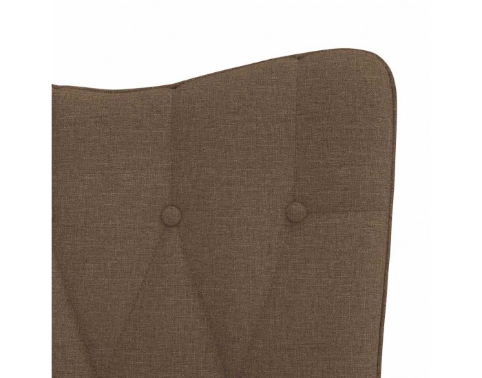 Sonata H Релаксиращ стол с табуретка, кафяв, плат