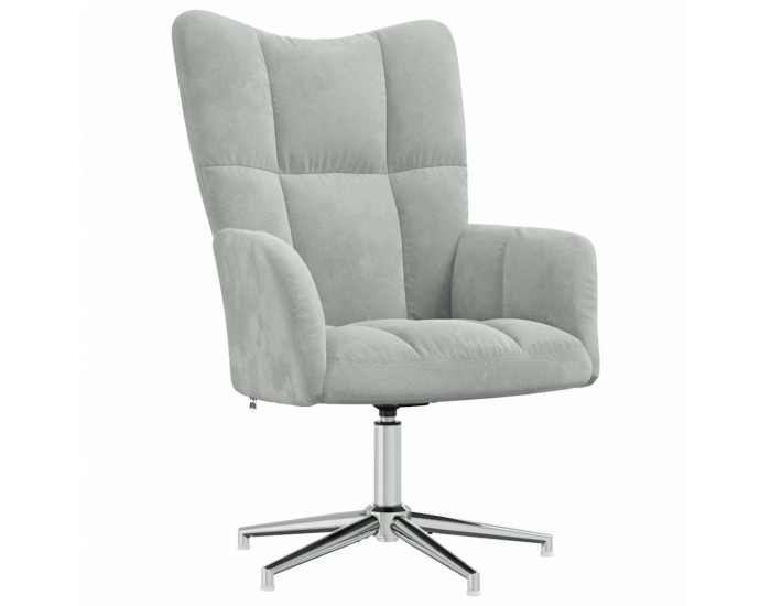 Sonata H Релакс стол, светлосив, кадифе