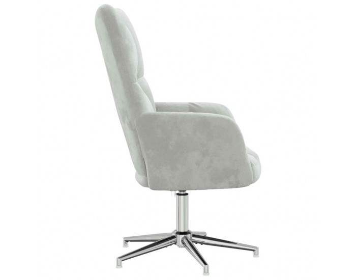 Sonata H Релакс стол, светлосив, кадифе