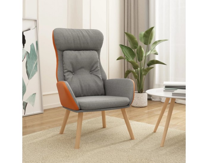 Sonata H Релакс стол, светлосив, текстил и PVC