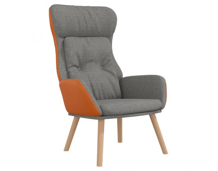 Sonata H Релакс стол, светлосив, текстил и PVC