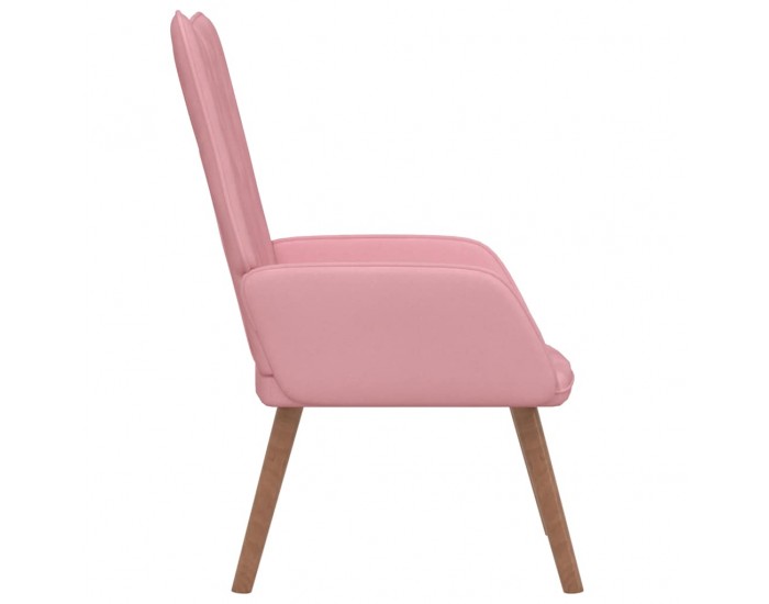 Sonata H Релаксиращ стол, розов, кадифе