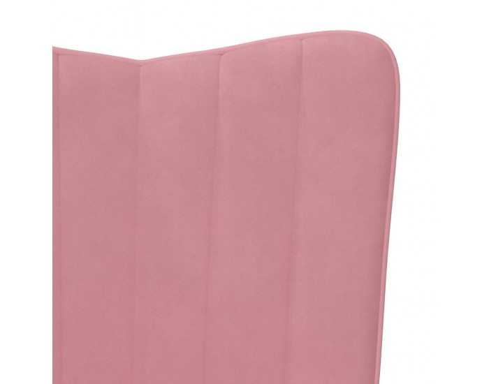 Sonata H Релаксиращ стол, розов, кадифе