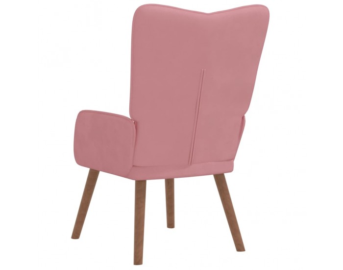 Sonata H Релаксиращ стол, розов, кадифе