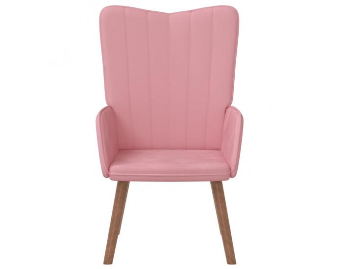 Sonata H Релаксиращ стол, розов, кадифе