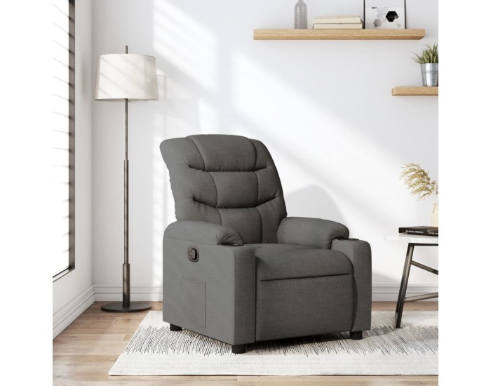 Sonata H Реклайнер, тъмносив, текстил