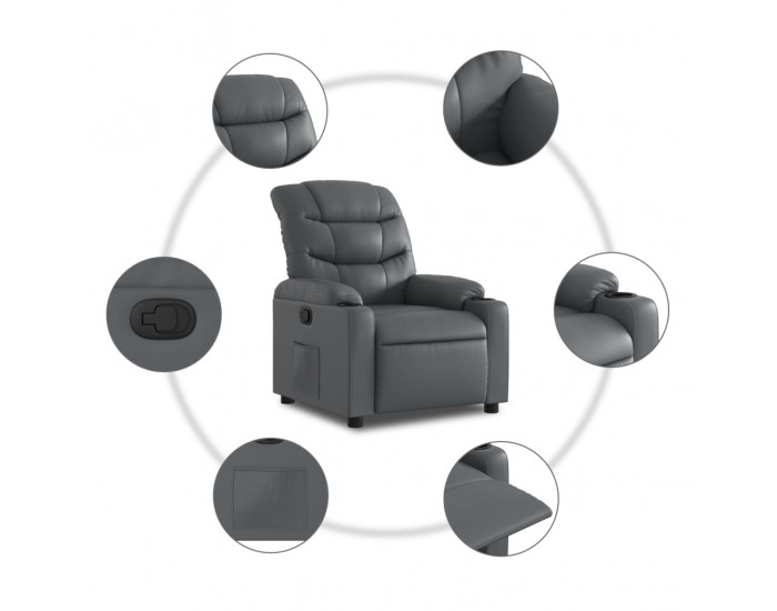 Sonata H Наклоняем стол, сив, изкуствена кожа