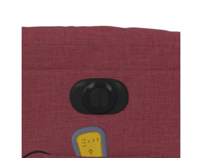 Sonata H Електрически масажен наклоняем стол, виненочервен, текстил