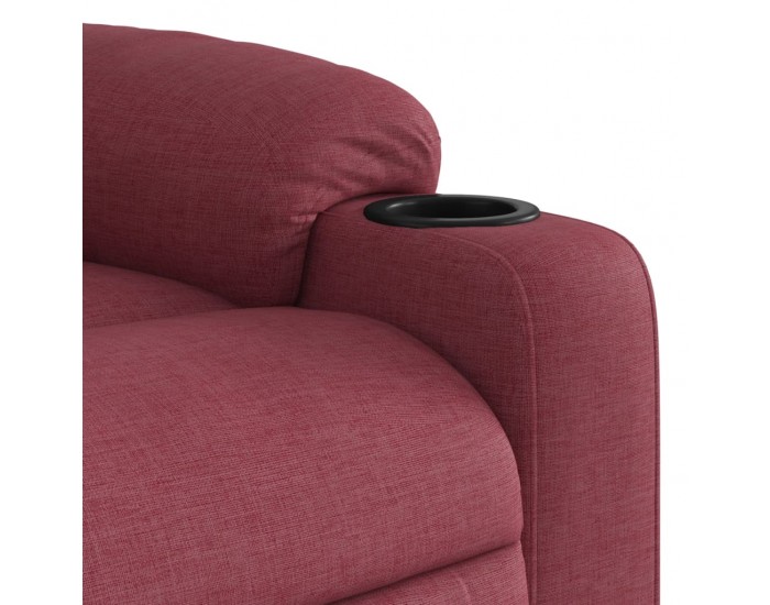 Sonata H Електрически масажен наклоняем стол, виненочервен, текстил