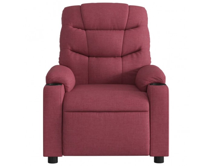 Sonata H Електрически масажен наклоняем стол, виненочервен, текстил