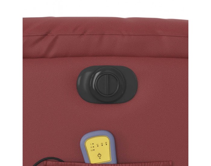 Sonata H Електрически масажен накланящ стол виненочервен изкуствена кожа