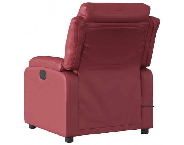 Sonata H Електрически масажен накланящ стол виненочервен изкуствена кожа