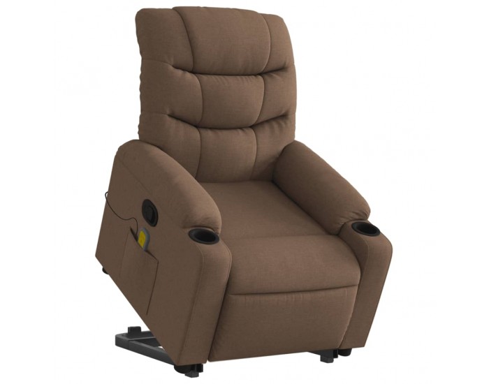 Sonata H Изправящ масажен реклайнер стол, кафяв, текстил