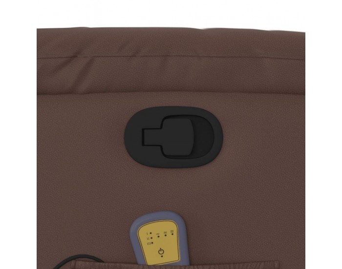 Sonata H Изправящ масажен реклайнер стол, кафяв, изкуствена кожа