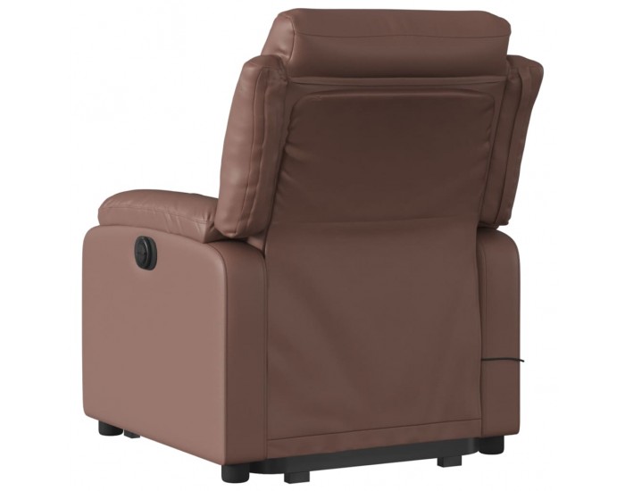 Sonata H Изправящ масажен реклайнер стол, кафяв, изкуствена кожа