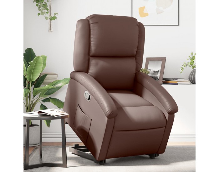 Sonata H Изправящ реклайнер стол, кафяв, изкуствена кожа