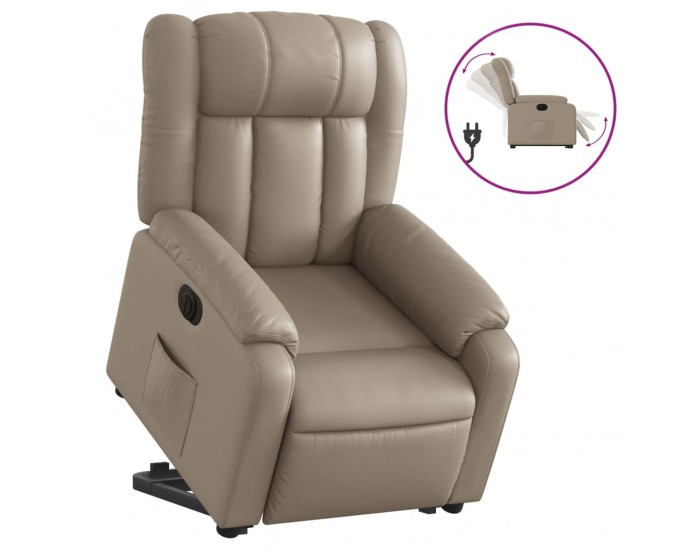 Sonata H Електрически изправящ реклайнер стол, капучино, изкуствена кожа