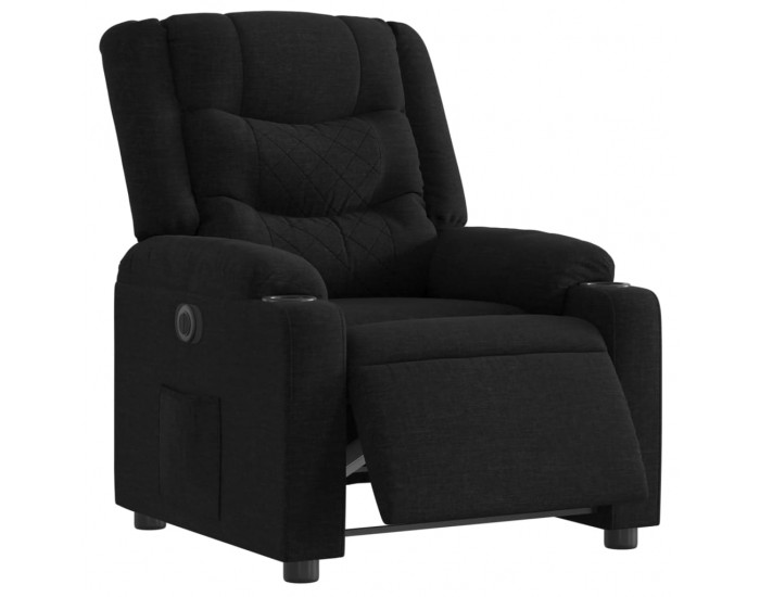 Sonata H Електрически стол реклайнер, черен, текстил