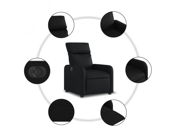 Sonata H Електрически наклоняем стол, черен, изкуствена кожа