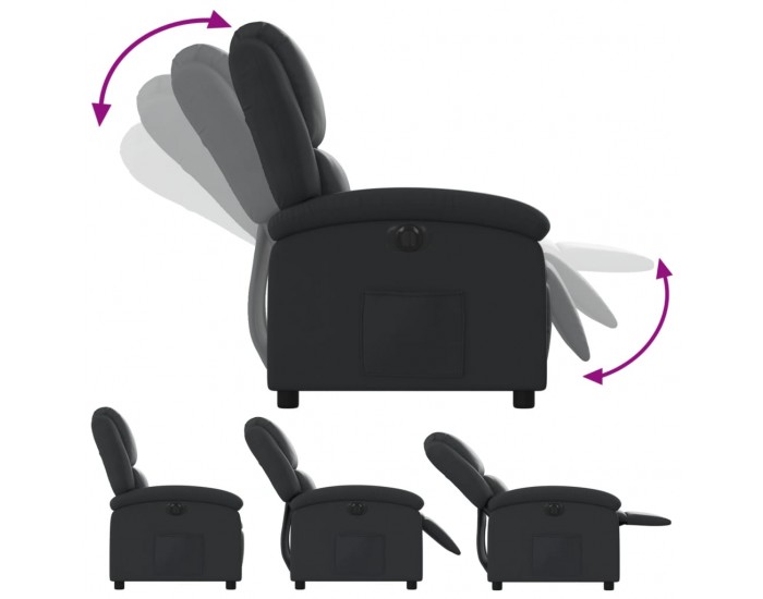 Sonata H Електрически наклоняем стол, черен, естествена кожа