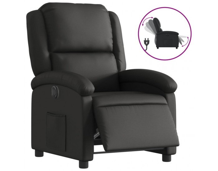 Sonata H Електрически наклоняем стол, черен, естествена кожа