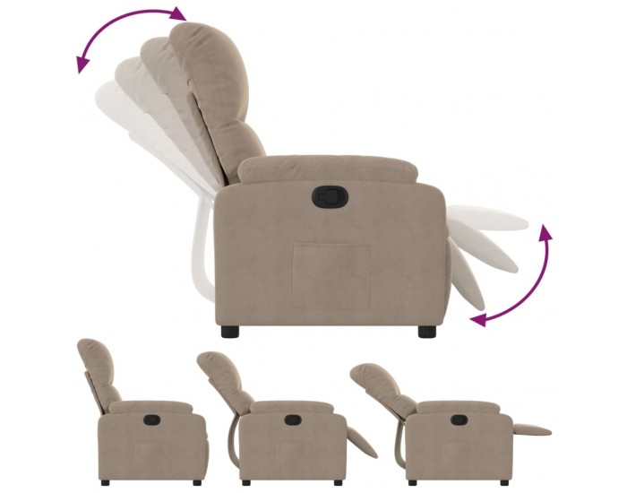Sonata H Реклайнер стол, таупе, микрофибърен текстил