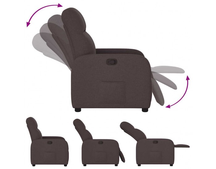 Sonata H Наклоняем стол, тъмнокафяв, текстил